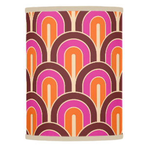 Retro Gradated Geometric Fan Pattern Lamp Shade