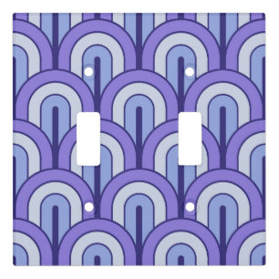 Retro Gradated Geometric Fan Pattern Light Switch Cover