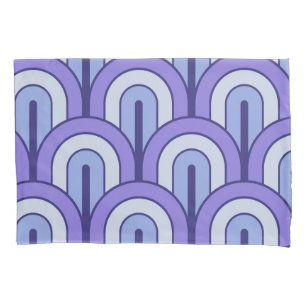 Retro Gradated Geometric Fan Pattern Pillow Case