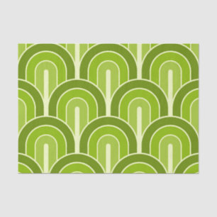 Retro Gradated Geometric Fan Pattern Tissue Paper