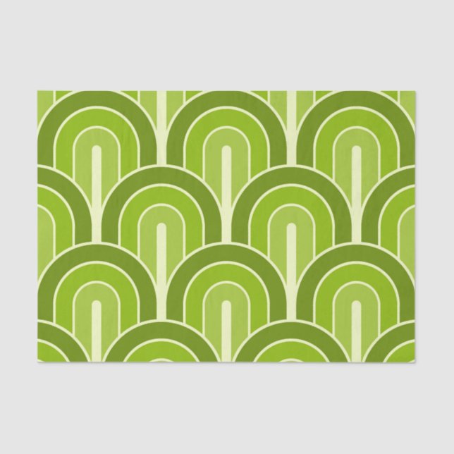 Retro Gradated Geometric Fan Pattern Tissue Paper (Front)
