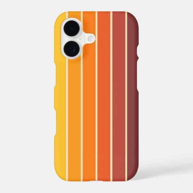 Retro Gradated Stripe Pattern Iphone Case (Back)