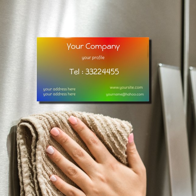  Retro  gradient  Business Card Magnet (Creator Uploaded)