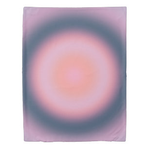 Retro Gradient Lavender Purple Lilac Abstract Aura Duvet Cover