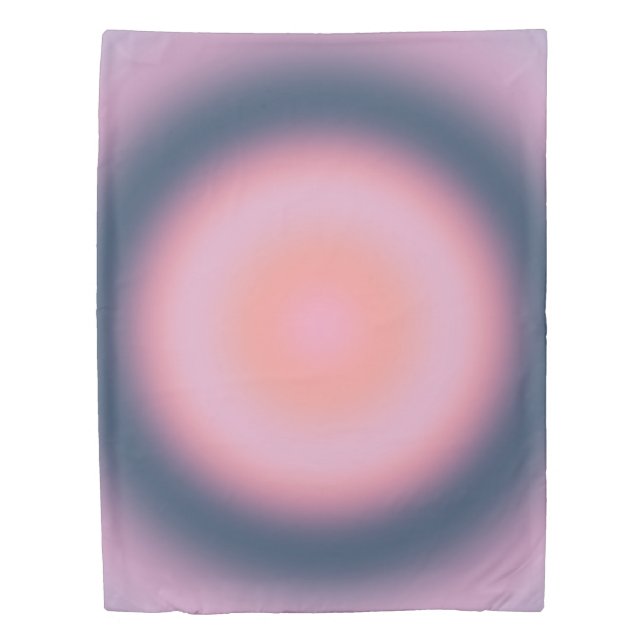 Retro Gradient Lavender Purple Lilac Abstract Aura Duvet Cover (Front)