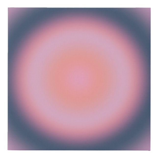 Retro Gradient Lavender Purple Lilac Abstract Aura Faux Canvas Print (Front)