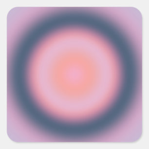 Retro Gradient Lavender Purple Lilac Abstract Aura Square Sticker