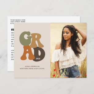 Retro Graduate 1970s Vintage Graduation Postcard