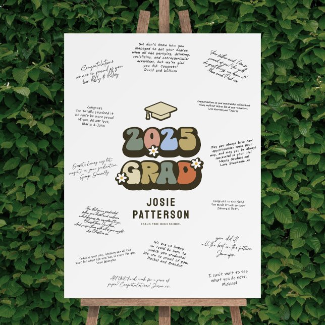 Retro Graduate Guest Signature Foam Board (Creator Uploaded)