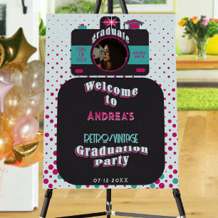 Retro Graduate Photo Cute Vintage Boho Fun Party Foam Board