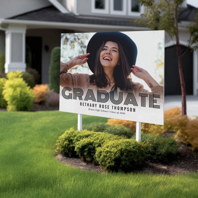 Retro Graduate Photo Graduation Sign (Creator Uploaded)