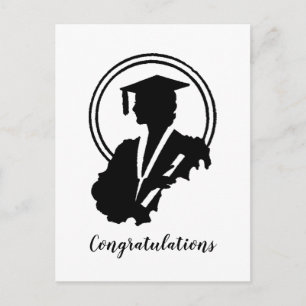 Retro Graduation Congratulations Postcard