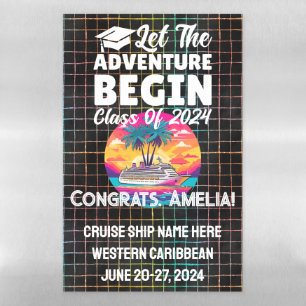 Retro Graduation Cruise Door Magnetic Dry Erase Sheet