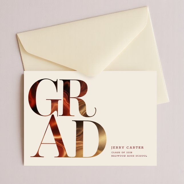 Retro Graduation Invitation| Grad Graduation Party Postcard (Creator Uploaded)