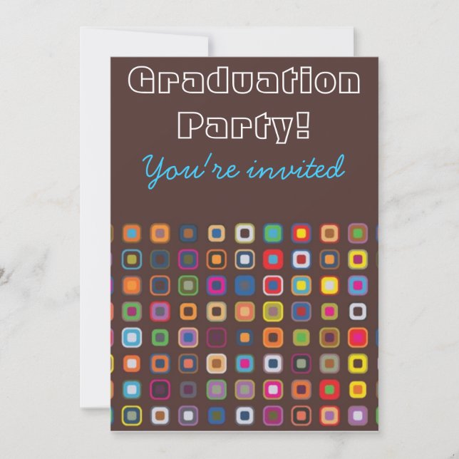 Retro Graduation Party Invitation (Customizable) (Front)