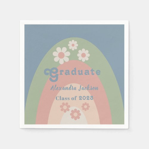 Retro Graduation Party personalized Class of 2023 Napkins