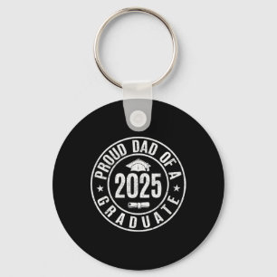 Retro Graduation Proud Dad Of A 2025 Graduate Seni Keychain