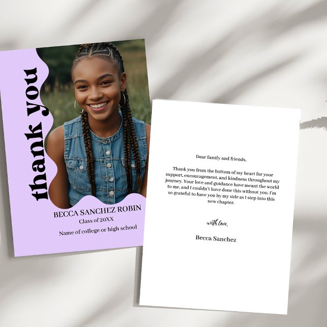 Retro graduation  thank you card (Creator Uploaded)