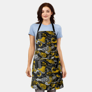 Retro Graffiti Urban Street Pattern Apron