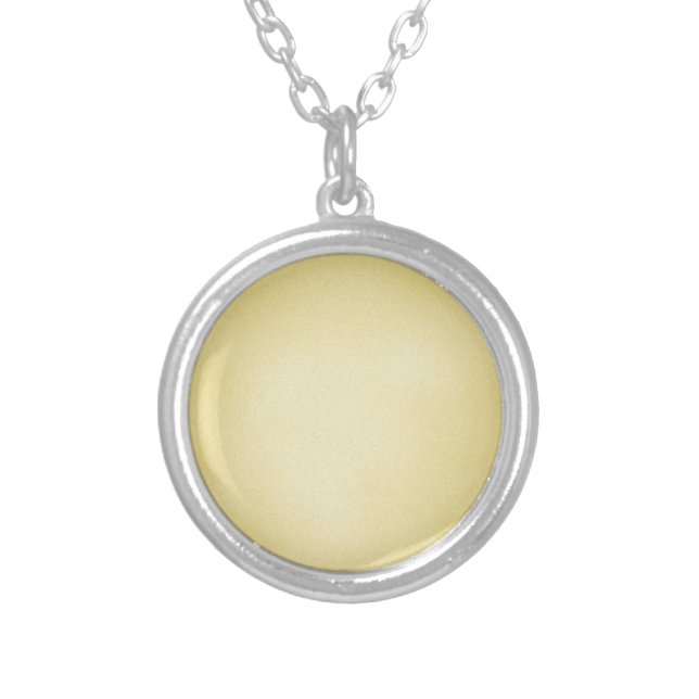 Retro Grainy Beige Background Silver Plated Necklace (Front)
