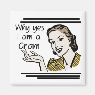 Retro Gram Tshirts and Gifts Magnet