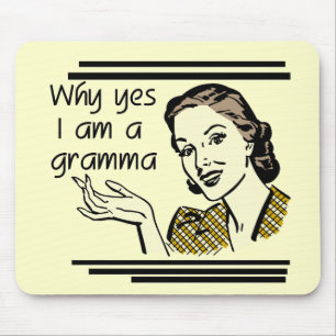 Retro Gramma T-shirts and Gifts Mouse Pad