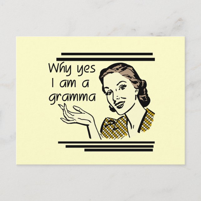 Retro Gramma T-shirts and Gifts Postcard (Front)