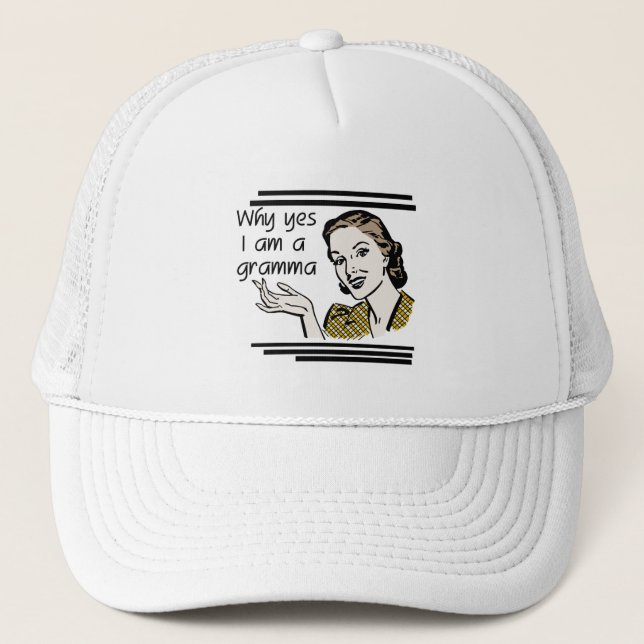 Retro Gramma T-shirts and Gifts Trucker Hat (Front)