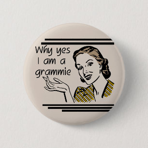 Retro Grammie T-shirts and Gifts Button