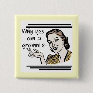 Retro Grammie T-shirts and Gifts Pinback Button