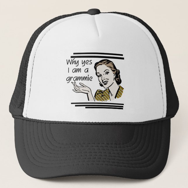 Retro Grammie T-shirts and Gifts Trucker Hat (Front)