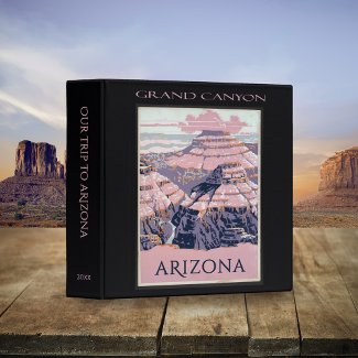 Retro Grand Canyon Arizona Travel Poster Scrapbook