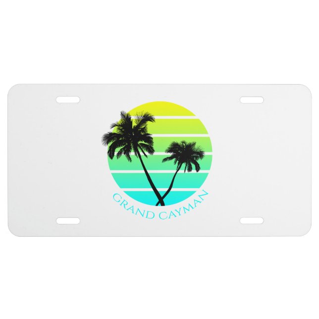 Retro Grand Cayman Islands License Plate (Front)