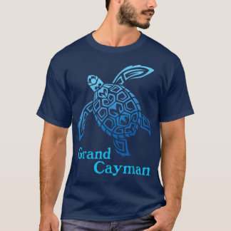 Retro Grand Cayman Islands Sea Turtle Tribal T-Shirt