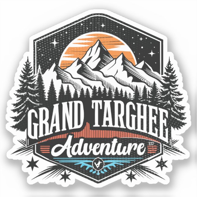 Retro Grand Targhee Ski Sticker (Front)