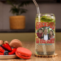 Retro Grandad is the Goat Photo Can Glass