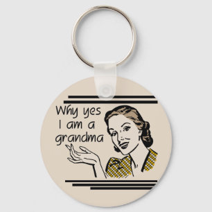 Retro Grandma T-shirts and Gifts Keychain