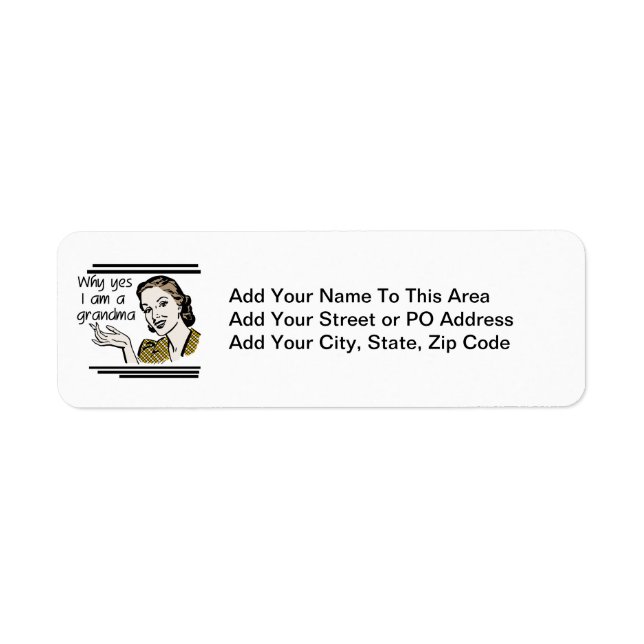 Retro Grandma T-shirts and Gifts Label (Front)