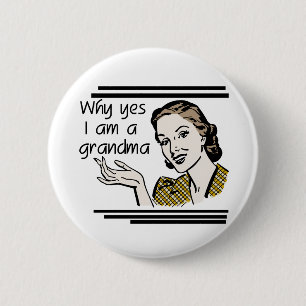 Retro Grandma T-shirts and Gifts Pinback Button