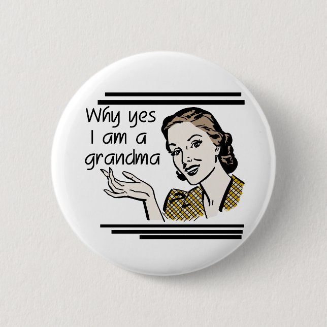 Retro Grandma T-shirts and Gifts Pinback Button (Front)