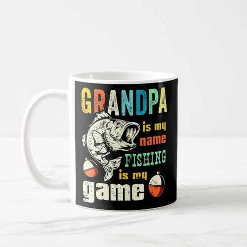Retro Grandpa Bass Fisherman Bass Fishing Grandfat Coffee Mug