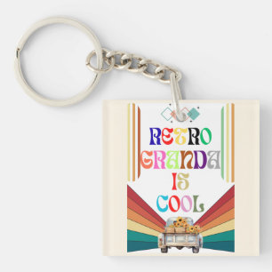 Retro Grandpa Is Cool Keychain