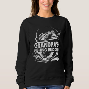 Retro Grandpas Fishing Buddies Vintage Fishing Gra Sweatshirt
