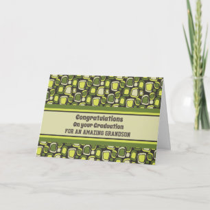 Retro Grandson Congratulations Graduation Card