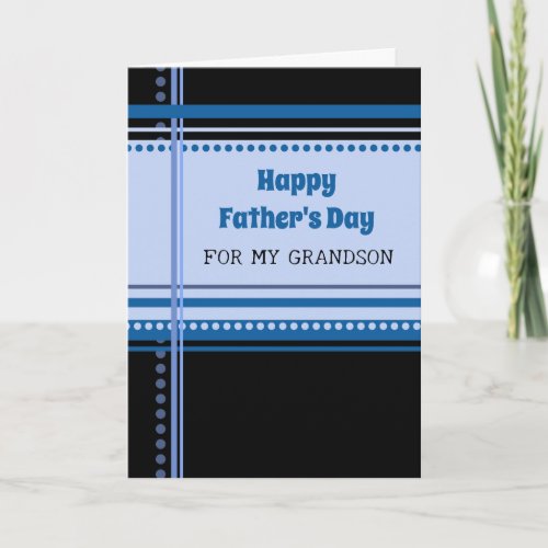 Retro Grandson Happy Fathers Day Card