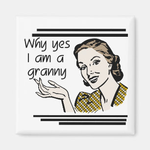 Retro Granny T-shirts and Gifts Magnet