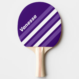 Retro Grapevine Grove Angled Striping with Name Ping Pong Paddle