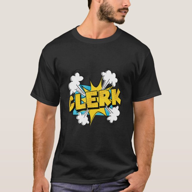 Retro Graphic Bank Clerk Bookkeeper Bank Employee  T-Shirt (Front)