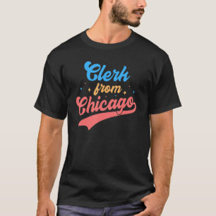 Retro Graphic Bank Clerk Bookkeeper Bank Employee  T-Shirt