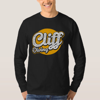 Retro Graphic Cliff Diver Cliff Diving Tombstoning T-Shirt